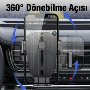 Araç Içi Havalandırma Için Telefon Tutucu Silikon Destekli Güvenli 360 Derece Araba Telefon Tutucu