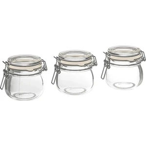 IKEA 3 Adet Kapaklı Cam Kavanoz 130 ml  3'lü Set Reçellik Sızdırmaz Kilitli Kapak