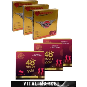 Nitromax Çikolata 3 -Paket 48 Hours Lady 3 -Paket  + Hediyeli Avantajlı Paket