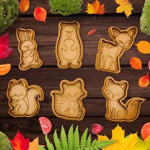 Sevimli Orman Hayvanları Kurabiye Kalıbı Hayvanlı Şeker Hamuru Kalıbı 6 Farklı Hayvan