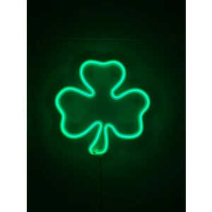 Dgrk 3D Özel Basım Filament Işıklı Tasarım  Yonca Figürlü Neon LED Lambası Dekoratif