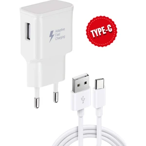 12W 2.1A USB +Type C Girişli  Adaptör ve Kablo Hızlı Şarj Aleti Seti TN-C01