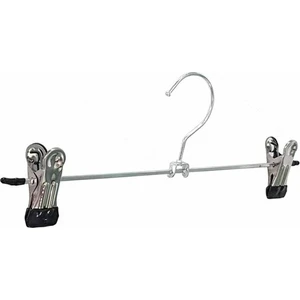 Mandallı Metal Pantolon & Etek Askısı Gümüş  10 Adet 40 CM