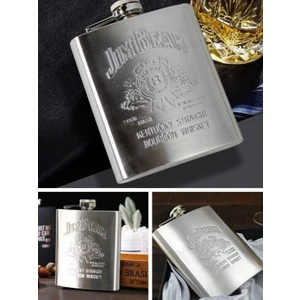 Deco Elit Jim Beam 9 Oz Paslanmaz Çelik Cep Matarası 266 ml Içki Viski  Alkol Matarası