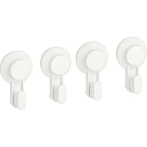 4 Adet Vantuzlu Banyo Duvar Askısı 4'lü Set Havlu Askısı Beyaz Plastik Askı Kanca