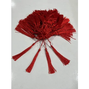 İpek Hobi Kırmızı  İp Püskül 8 cm  10 Adet