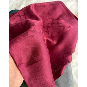 Webinay Home Pamuklu Kaşmir Ipek Şal Premium Kalite C Desen Çift Taraflı