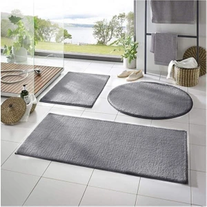 Lagom Life 3'lü Banyo Halısı Peluş Post Halı Klozet Takımı 50 x 70--50 x 50---50 x 50(YUVARLAK)
