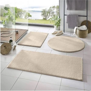 3'lü Banyo Halısı Peluş Post Halı Klozet Takımı  50 x 70--50 x 50---50 x 50(YUVARLAK)