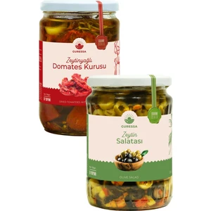 Akdeniz Sofrası Zeytin Salatası ve Zeytinyağlı Domates Kurusu 720 Gr 2'li