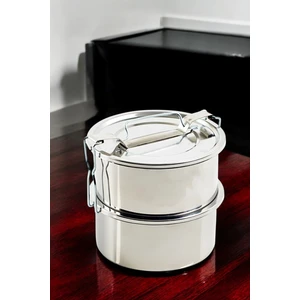 Sefer Tası Yemek Kabı Paslanmaz Çelik 2 Katlı 14 cm 1.3 Litre 721365