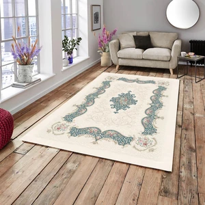Carpet Cover Sultan Yeşili Model Ipek Kadife Lastikli Halı Örtüsü