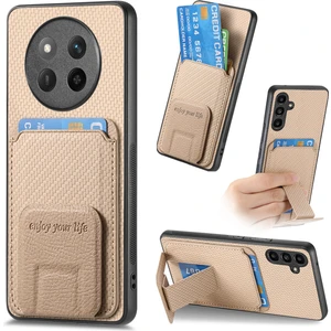 Honor Magic7 Lite 5g Kart Tutucu Karbon Fiber Doku Deri Kaplamalı Tpu Telefon Kapağı (Yurt Dışından)