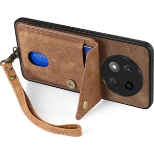 Honor Magic7 Lite 5g Kickstand Deri Telefon Arka Kapak ile Kart Tutucu (Yurt Dışından)