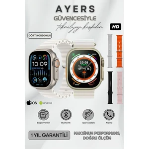 4 Kordonlu Spor ve Sağlık Sensörlü Yeni Nesil Watch 8 Ultra Ios Android Bluetooth T20 Akıllı Saat