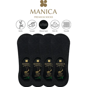 Erkek Bambu Babet Çorap 4 Çift - Antrasit Melanj