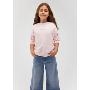Organik Pamuklu Pembe Basic Sweatshirt 7S10043-88133