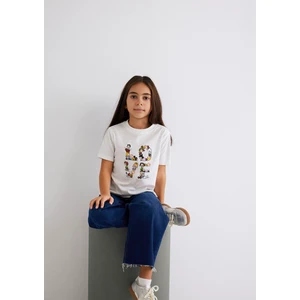 Snoopy Baskılı Beyaz T-Shirt 7610243-70057