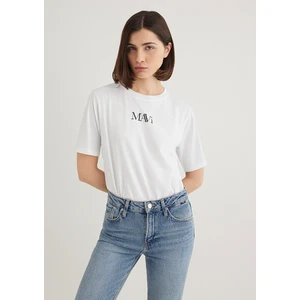 Mavi Logo Baskılı Beyaz Tişört 1611594-620