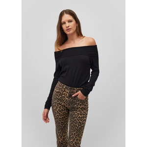 Düşük Omuz Detaylı Siyah Kazak 1710391-900