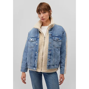 Rubina 90lar Açık Mavi Suni Kürklü  Jean Ceket 1110278-88589