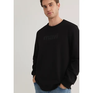 Mavi Logo Baskılı Siyah Sweatshirt 066303-900