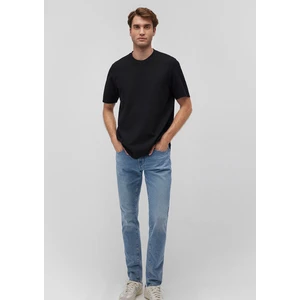Dokulu Siyah Basic Tişört 0610277-900