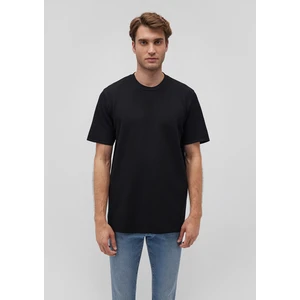 Dokulu Siyah Basic Tişört 0610277-900