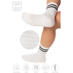 Bambu Kadın Kaydırmaz Taban Silikon Baskı Pilates Yoga Fitness Dans Aktivite Tenis Çorabı