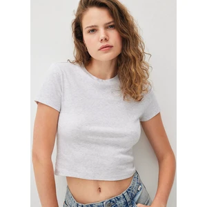 Gri Basic Crop Tişört 1600814-85438