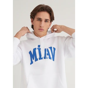 Erkek Miav Baskılı Kapüşonlu Sweatshirt 0S10122-620