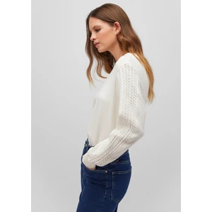 Kol Detaylı Ekru Sweatshirt 1S10292-80194