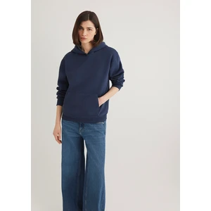 Kapüşonlu Lacivert Basic Sweatshirt 167299-70488