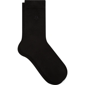 Mavi Logo Nakışlı Siyah Soket Çorap 092277-900