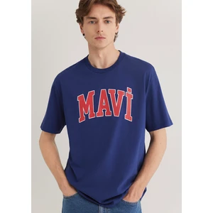 Logo Baskılı Mavi Tişört 0611711-70722