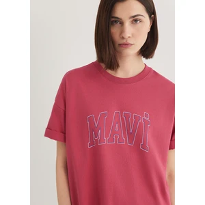 Mavi Logo Baskılı Pembe Tişört 1611193-70931