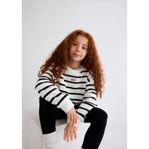 Mavi Logo Baskılı Siyah Çizgili Sweatshirt 7S10038-900