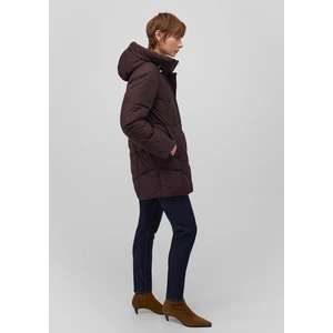 Su İtici Kapüşonlu Kahverengi Şişme Mont 1110439-88083