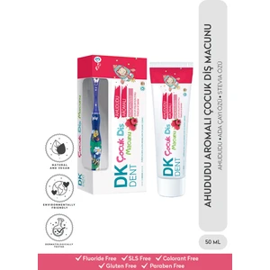 Dk Dent Ahududu Aromalı ve Adaçayı Özlü Çocuk Diş Macunu + Diş Fırçası