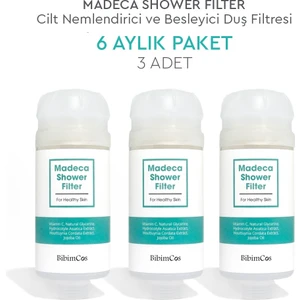 Madeca Duş Filtresi 3'lü Paket Cilt Nemlendirici ve Besleyici 6 Aylık Kullanım