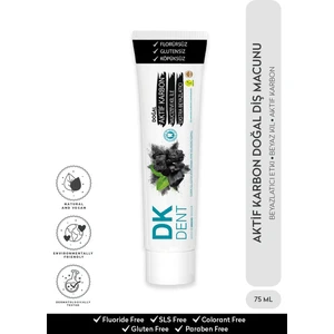 DKDENT Aktif Karbonlu Florürsüz Diş Doğal Macunu 75 ml