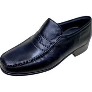 Makosen Fora Dikişli Kösele Rok Iç ve Dış Yüzey DERİ-037-SİYAH