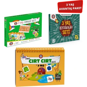 3 Yaş Dikkat-Etkinlik Seti ve 3 Yaş Cırt Cırtlı Vakti Kitabı