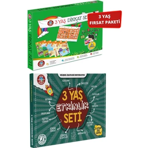 3 Yaş Etkinlik ve 3 Yaş Dikkat Setleri Indirim Paketi