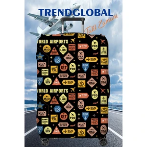 Trend Global Valiz Bavul Koruyucu Kılıfı Desenli airport