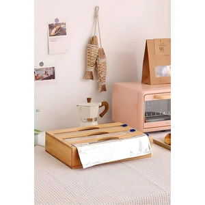 Bambu Streç Film Folyo Düzenleyici 3'lü Streç Folyo Kesici Dayanıklı Mutfak Malzemesi