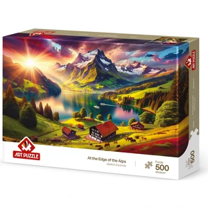 Art Puzzle 500 Parça Alplerin Kıyısında Manzara Temalı Puzzle 48x34 cm Orta Zorluk