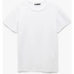 Kısa Kollu Bisiklet Yaka Pamuklu Erkek Slim Fit Tişört