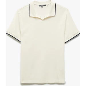 Kontrast Detaylı Pamuklu Kısa Kollu Slim Fit Polo Yaka Tişört