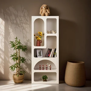 Just Home Bohem Kitaplık - Beyaz - 150X34X60 cm